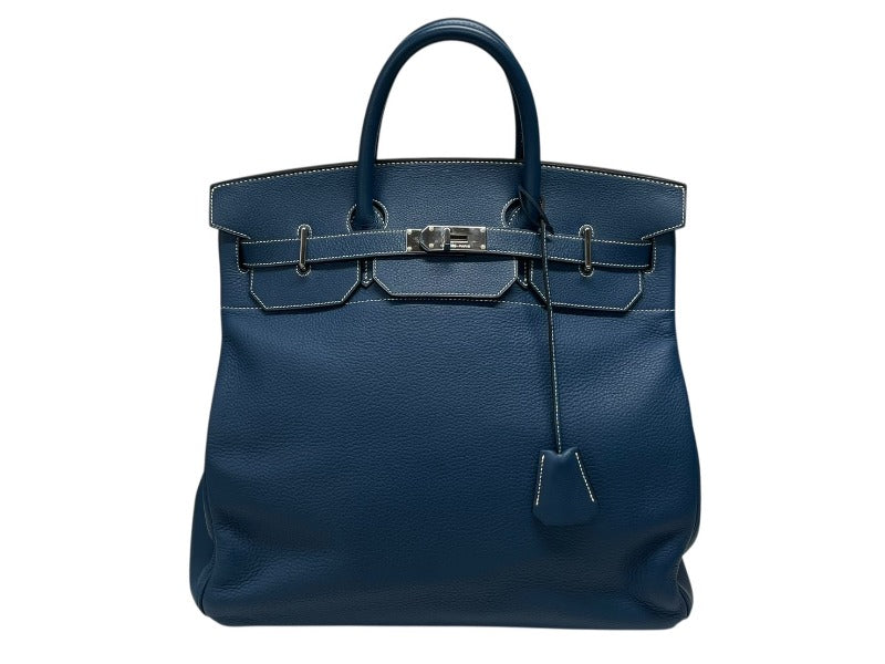 Like new HERMES Hermes handbag Haut à Courroies 40 Blue Thalassa ◽G stamp, Togo leather, palladium fittings, pre-owned, item number 4b007398
