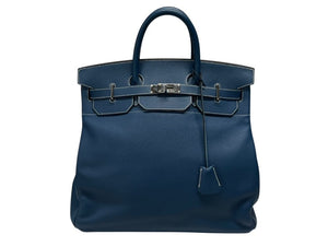 新品同様 HERMES エルメス ハンドバッグ オータクロア40 ブルータラサ ◽︎G刻印 トゴ パラジウム金具 中古 4b007398