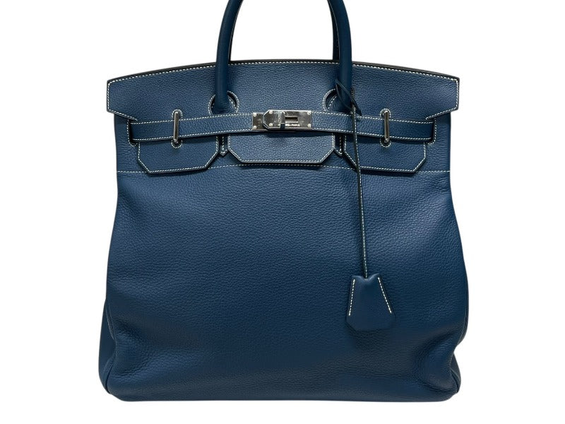 Like new HERMES Hermes handbag Haut à Courroies 40 Blue Thalassa ◽G stamp, Togo leather, palladium fittings, pre-owned, item number 4b007398