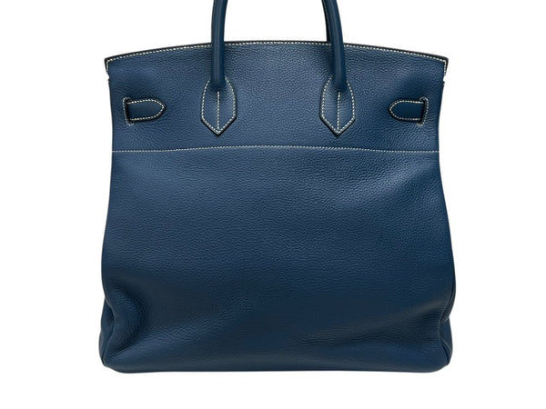 新品同様 HERMES エルメス ハンドバッグ オータクロア40 ブルータラサ ◽︎G刻印 トゴ パラジウム金具 中古 4b007398