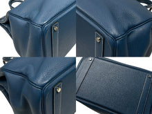 画像をギャラリービューアに読み込む, 新品同様 HERMES エルメス ハンドバッグ オータクロア40 ブルータラサ ◽︎G刻印 トゴ パラジウム金具 中古 4b007398