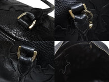 画像をギャラリービューアに読み込む, 新品同様 CHROME HEARTS クロムハーツ 新型 ジムバッグ ミディアム ハンドバッグ セメタリークロスパッチ 14パッチ ブラック 中古 4b007404