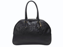 画像をギャラリービューアに読み込む, 新品同様 CHROME HEARTS クロムハーツ 新型 ジムバッグ ミディアム ハンドバッグ セメタリークロスパッチ 14パッチ ブラック 中古 4b007404