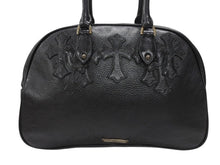 画像をギャラリービューアに読み込む, 新品同様 CHROME HEARTS クロムハーツ 新型 ジムバッグ ミディアム ハンドバッグ セメタリークロスパッチ 14パッチ ブラック 中古 4b007404