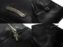 画像をギャラリービューアに読み込む, 新品同様 CHROME HEARTS クロムハーツ 新型 ジムバッグ ミディアム ハンドバッグ セメタリークロスパッチ 14パッチ ブラック 中古 4b007404