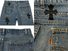 画像をギャラリービューアに読み込む, 極美品 CHROME HEARTS クロムハーツ LEVI'S 517 リーバイス 517 セメタリークロスパッチデニム ジーンズ サイズ32 15パッチ 中古 4b007406