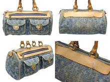 Load image into Gallery viewer, LOUISVUITTON ルイヴィトン ネオスピーディ ハンドバッグ M95019 モノグラム デニム インディゴブルー ゴールド金具 美品 中古 4b007413