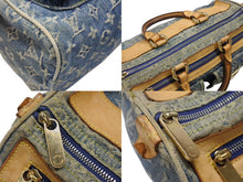 Load image into Gallery viewer, LOUISVUITTON ルイヴィトン ネオスピーディ ハンドバッグ M95019 モノグラム デニム インディゴブルー ゴールド金具 美品 中古 4b007413