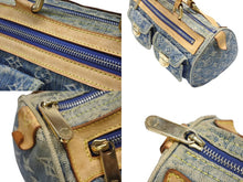 Load image into Gallery viewer, LOUISVUITTON ルイヴィトン ネオスピーディ ハンドバッグ M95019 モノグラム デニム インディゴブルー ゴールド金具 美品 中古 4b007413