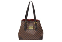画像をギャラリービューアに読み込む, LOUIS VUITTON ルイヴィトン ハムステッドMM トートバッグ N51204 ダミエ エベヌ ブラウン PVC ダミエキャンバス 美品 中古 4b007414