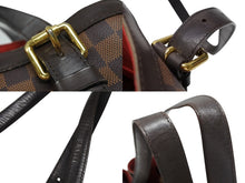 画像をギャラリービューアに読み込む, LOUIS VUITTON ルイヴィトン ハムステッドMM トートバッグ N51204 ダミエ エベヌ ブラウン PVC ダミエキャンバス 美品 中古 4b007414