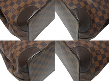 画像をギャラリービューアに読み込む, LOUIS VUITTON ルイヴィトン ハムステッドMM トートバッグ N51204 ダミエ エベヌ ブラウン PVC ダミエキャンバス 美品 中古 4b007414
