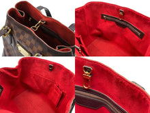 画像をギャラリービューアに読み込む, LOUIS VUITTON ルイヴィトン ハムステッドMM トートバッグ N51204 ダミエ エベヌ ブラウン PVC ダミエキャンバス 美品 中古 4b007414