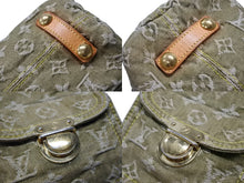 画像をギャラリービューアに読み込む, LOUIS VUITTON ルイヴィトン バギーGM ショルダーバッグ M95211 モノグラム デニム カーキ ゴールド金具 良品 中古 4b007416
