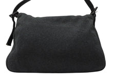 画像をギャラリービューアに読み込む, FENDI フェンディ マンマバケット ワンショルダーバッグ トートバッグ コットン メタル グレー メタルブラック 美品 中古 4b007417