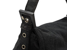 画像をギャラリービューアに読み込む, FENDI フェンディ マンマバケット ワンショルダーバッグ トートバッグ コットン メタル グレー メタルブラック 美品 中古 4b007417