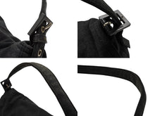 画像をギャラリービューアに読み込む, FENDI フェンディ マンマバケット ワンショルダーバッグ トートバッグ コットン メタル グレー メタルブラック 美品 中古 4b007417