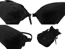 画像をギャラリービューアに読み込む, FENDI フェンディ マンマバケット ワンショルダーバッグ トートバッグ コットン メタル グレー メタルブラック 美品 中古 4b007417