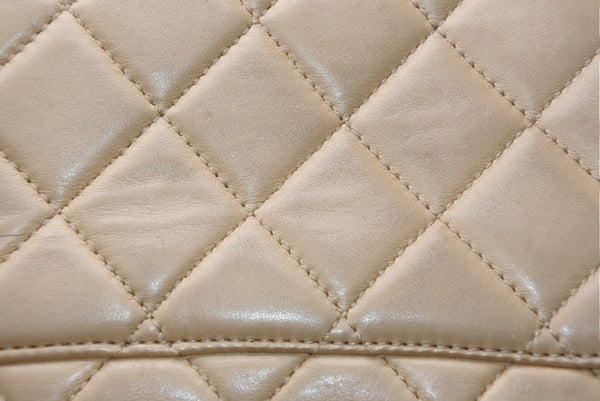 CHANEL シャネル チェーンワンショルダーバッグ 5番台 ココマーク ラムスキン ベージュ ブラウン べっ甲柄 美品 中古 4b007426
