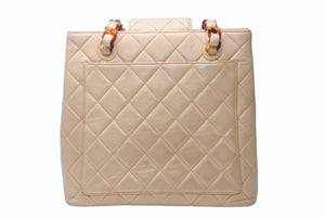 CHANEL シャネル チェーンワンショルダーバッグ 5番台 ココマーク ラムスキン ベージュ ブラウン べっ甲柄 美品 中古 4b007426