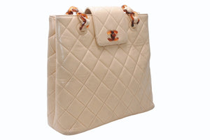 CHANEL シャネル チェーンワンショルダーバッグ 5番台 ココマーク ラムスキン ベージュ ブラウン べっ甲柄 美品 中古 4b007426