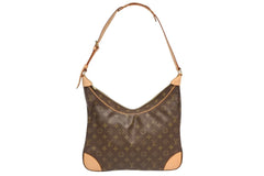 極美品 LOUIS VUITTON ルイヴィトン ブローニュ35 ショルダーバッグ M51260 PVC ヌメ革 ブラウン ゴールド金具 中古 4b011244