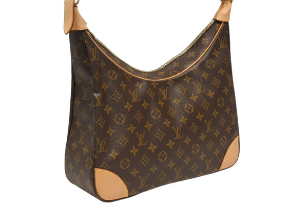 極美品 LOUIS VUITTON ルイヴィトン ブローニュ35 ショルダーバッグ M51260 PVC ヌメ革 ブラウン ゴールド金具 中古 4b011244