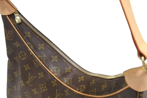 極美品 LOUIS VUITTON ルイヴィトン ブローニュ35 ショルダーバッグ M51260 PVC ヌメ革 ブラウン ゴールド金具 中古 4b011244