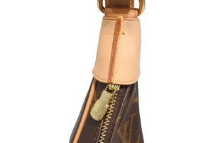 極美品 LOUIS VUITTON ルイヴィトン ブローニュ35 ショルダーバッグ M51260 PVC ヌメ革 ブラウン ゴールド金具 中古 4b011244