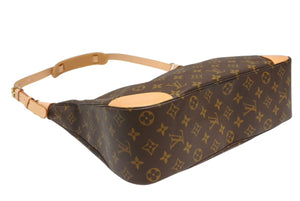極美品 LOUIS VUITTON ルイヴィトン ブローニュ35 ショルダーバッグ M51260 PVC ヌメ革 ブラウン ゴールド金具 中古 4b011244