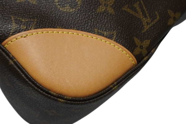 極美品 LOUIS VUITTON ルイヴィトン ブローニュ35 ショルダーバッグ M51260 PVC ヌメ革 ブラウン ゴールド金具 中古 4b011244