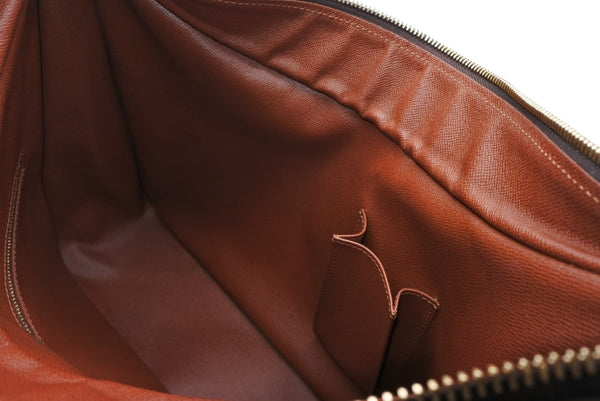 極美品 LOUIS VUITTON ルイヴィトン ブローニュ35 ショルダーバッグ M51260 PVC ヌメ革 ブラウン ゴールド金具 中古 4b011244
