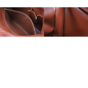 極美品 LOUIS VUITTON ルイヴィトン ブローニュ35 ショルダーバッグ M51260 PVC ヌメ革 ブラウン ゴールド金具 中古 4b011244