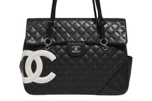 Load image into Gallery viewer, CHANEL シャネル カンボンライン ラージ トートバッグ A26181 10番台 ココマーク カーフスキン キルティング シルバー金具 美品 中古 4b012261