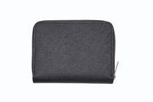画像をギャラリービューアに読み込む, CELINE セリーヌ コンパクトジップドウォレット ラウンドファスナー コインケース S-SD-4178 ブラック レザー シルバー金具 美品 中古 4b007428