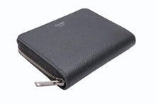 画像をギャラリービューアに読み込む, CELINE セリーヌ コンパクトジップドウォレット ラウンドファスナー コインケース S-SD-4178 ブラック レザー シルバー金具 美品 中古 4b007428