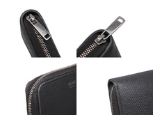 画像をギャラリービューアに読み込む, CELINE セリーヌ コンパクトジップドウォレット ラウンドファスナー コインケース S-SD-4178 ブラック レザー シルバー金具 美品 中古 4b007428