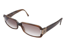 画像をギャラリービューアに読み込む, 極美品 Givenchy ジバンシー サングラス アイウェア SGV585 ブラウン プラスチック メタル ロゴ金具 中古 4b007429