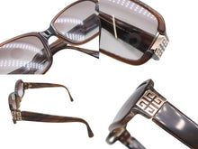 画像をギャラリービューアに読み込む, 極美品 Givenchy ジバンシー サングラス アイウェア SGV585 ブラウン プラスチック メタル ロゴ金具 中古 4b007429