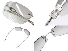 画像をギャラリービューアに読み込む, GUCCI グッチ リムレスサングラス GG 1784/STRASS YB7VZ サイズ60◻︎17 125 ラインストーン シルバー 良品 中古 4b007430