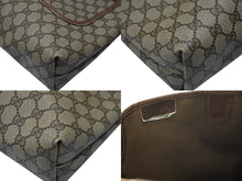 画像をギャラリービューアに読み込む, GUCCI グッチ シェリーライン GGロゴ トートバッグ ベージュ オールドグッチ 39.02.003 PVC レザー ゴールド金具 美品 中古 4b007434