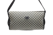 画像をギャラリービューアに読み込む, CELINE セリーヌ マカダム ワンショルダーバッグ YS 00755 ナイロンキャンバス レザー グレー ブラック シルバー金具 美品 中古 4b007437