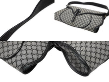 画像をギャラリービューアに読み込む, CELINE セリーヌ マカダム ワンショルダーバッグ YS 00755 ナイロンキャンバス レザー グレー ブラック シルバー金具 美品 中古 4b007437