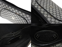 画像をギャラリービューアに読み込む, CELINE セリーヌ マカダム ワンショルダーバッグ YS 00755 ナイロンキャンバス レザー グレー ブラック シルバー金具 美品 中古 4b007437