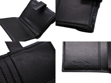 Load image into Gallery viewer, 新品同様 CHRIATIAN DIOR クリスチャンディオール 二つ折り財布 コンパクト財布 トロッターライン ネイビー ブラック オレンジ 中古 4b007438
