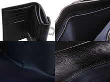 Load image into Gallery viewer, 新品同様 CHRIATIAN DIOR クリスチャンディオール 二つ折り財布 コンパクト財布 トロッターライン ネイビー ブラック オレンジ 中古 4b007438