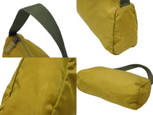 画像をギャラリービューアに読み込む, PRADA プラダ ハンドバッグ ワンショルダーバッグ トライアングルロゴ イタリア製 ナイロン イエロー カーキ シルバー金具 美品 中古 4b007441
