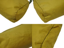 画像をギャラリービューアに読み込む, PRADA プラダ ハンドバッグ ワンショルダーバッグ トライアングルロゴ イタリア製 ナイロン イエロー カーキ シルバー金具 美品 中古 4b007441