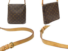画像をギャラリービューアに読み込む, LOUIS VUITTON ルイヴィトン ミュゼットサルサ ロングストラップ ショルダーバッグ モノグラム キャンバス ブラウン PVC ゴールド金具 美品 中古 4b007445