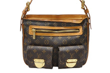 画像をギャラリービューアに読み込む, LOUIS VUITTON ルイヴィトン ハドソンGM ワンショルダーバッグ M40045 ブラウン PVC レザー ゴールド金具 良品 中古 4b007446